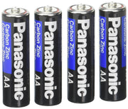 Heavy Duty AA Battery 4 Pack by Panasonic – 4 Count (Pack of 1), Black, Model FBA_3NPA/4B