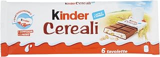Kinder Cereali, tavolette di cioccolato ai cereali, 6 pezzi da 23,5 gr