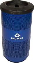 Witt Industries SC20-01-RP-BL Stadium Series Waste Recycling Receptacle with Slotted Opening, Steel, 20 gal, Blue