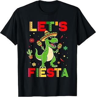 Let's Fiesta Mexican Dino Trex Cinco De Mayo Toddler Boys T-Shirt