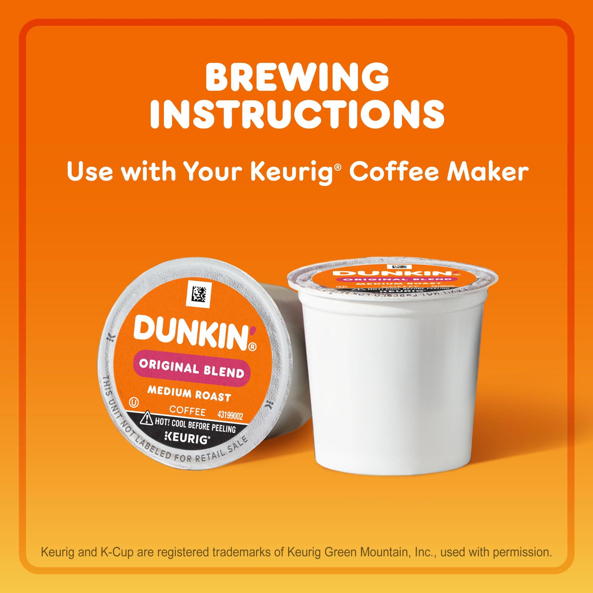 Dunkin’ Original Blend Medium Roast Coffee by Dunkin' – 22 Count (Pack of 4), coffee, Pack of 4, Model 881334012675