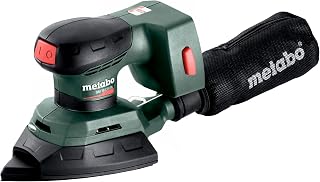 metabo SM 18 LTX BL Cordless Multi Sander - 18 V, CAS, 20,000 /min Vibration Speed - Brushless Motor, Triangle/Rectangular Sanding Plate, Dust Bag, Soft Grip, Low Vibration - Ideal for Corners and