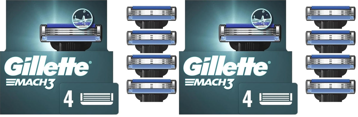 Gillette 4 Count (Pack of 2) / Blue / 4 Refills Cartridges