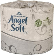 Georgia-Pacific 16880 Angel Soft PS 2-Ply Premium Embossed Bathroom Tissue with 8 per Case, 4.05" x 4", 135'