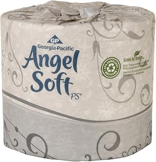 Georgia-Pacific 16880 Angel Soft PS 2-Ply Premium Embossed Bathroom Tissue with 8 per Case, 4.05" x 4", 135'