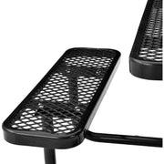 46" Square Picnic Table by Global Industrial – 81D x 81W x 29.5H in, Steel, Black, Model 277151BK