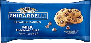 Ghirardelli Milk Chocolate Premium Baking Chips, Chocolate Chips for Baking, 11.5 oz Bag (6 Bags)