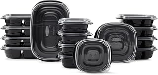 Rubbermaid TakeAlongs Food Storage Containers with Divided Base, 30 Piece Set