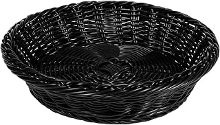 G.E.T. 11 1/2" Black Round Poly Cord Basket