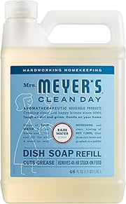 Mrs. MEYER'S CLEAN DAY Liquid Dish Soap Refill, Rain Water, 48 fl. oz