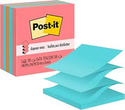 Post-it Pop-up Notes, 3 x 3 in, Assorted Brights, 5 Pads, 100 Sheets/Pad