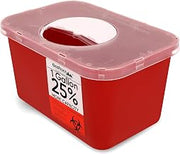 Large Sharps Container for Home Use and Professional 1 Gallon (1-Pack), Biohazard Needle and Syringe Disposal, Rotating Lid, CDC Certified