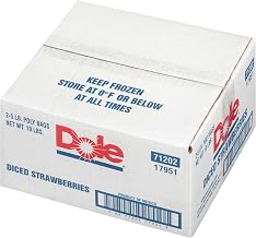 Dole Individual Quick Frozen Diced Strawberry, 5 Pound -- 2 per case.