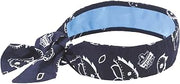 Ergodyne Chill Its 6700CT Cooling Bandana, Lined with Evaporative PVA Material for Fast Cooling Relief, Tie for Adjustable Fit, Navy Western