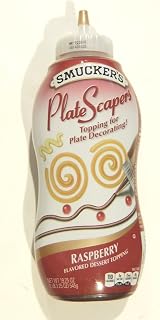Smucker's PlateScraper Plate Decorating Dessert Topping (19.5 ounce squeezable bottle) (Raspberry)