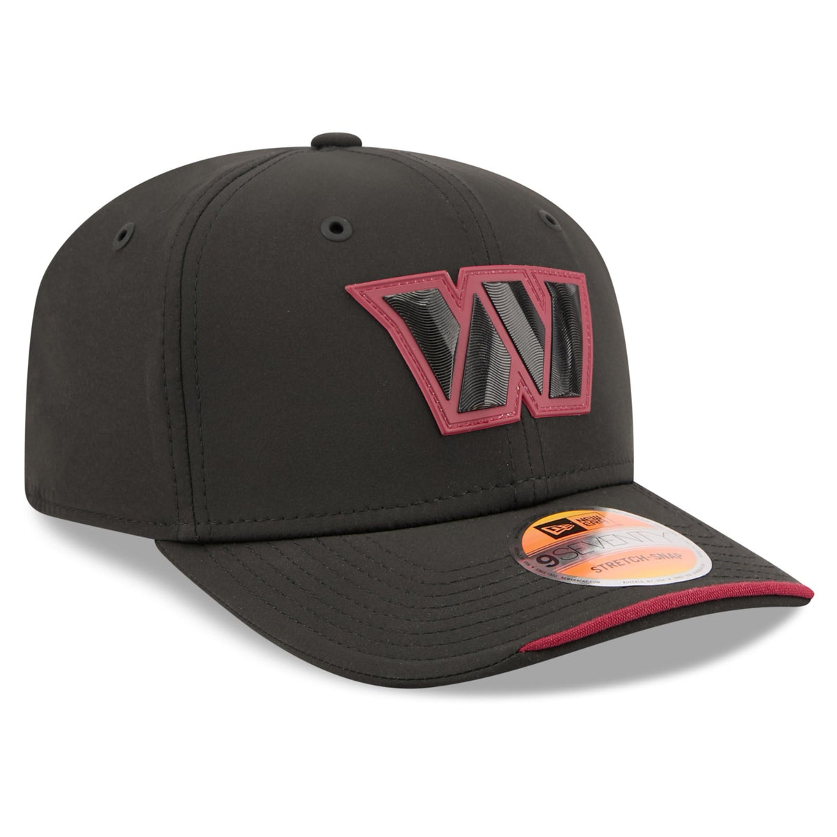 Men's Black Washington Commanders 2026 Sideline 9SEVENTY Adjustable Hat by New Era – 84% Polyester/16% Elastane, Washington Commanders, Black, Model 26 Nfl Sideline 9seventy Ss