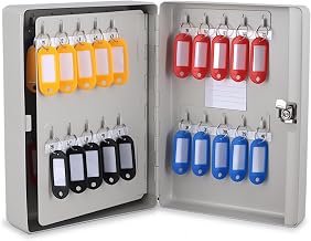 Carl, CUI80038, Steel Security Key Cabinet, 1 Each, Ivory