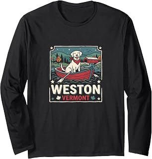 Weston Vermont Dog Lover Vintage Retro Design RA0D Long Sleeve T-Shirt