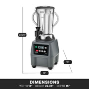 Waring Stainless Steel Jar CB15SF / 1 Gallon / Black Countertop Blenders