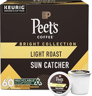 Coffee Pods by Peet's Coffee – 10 Count (Pack of 6), Pack of 6, Model Medium Roast K-Cup Pods for Keurig