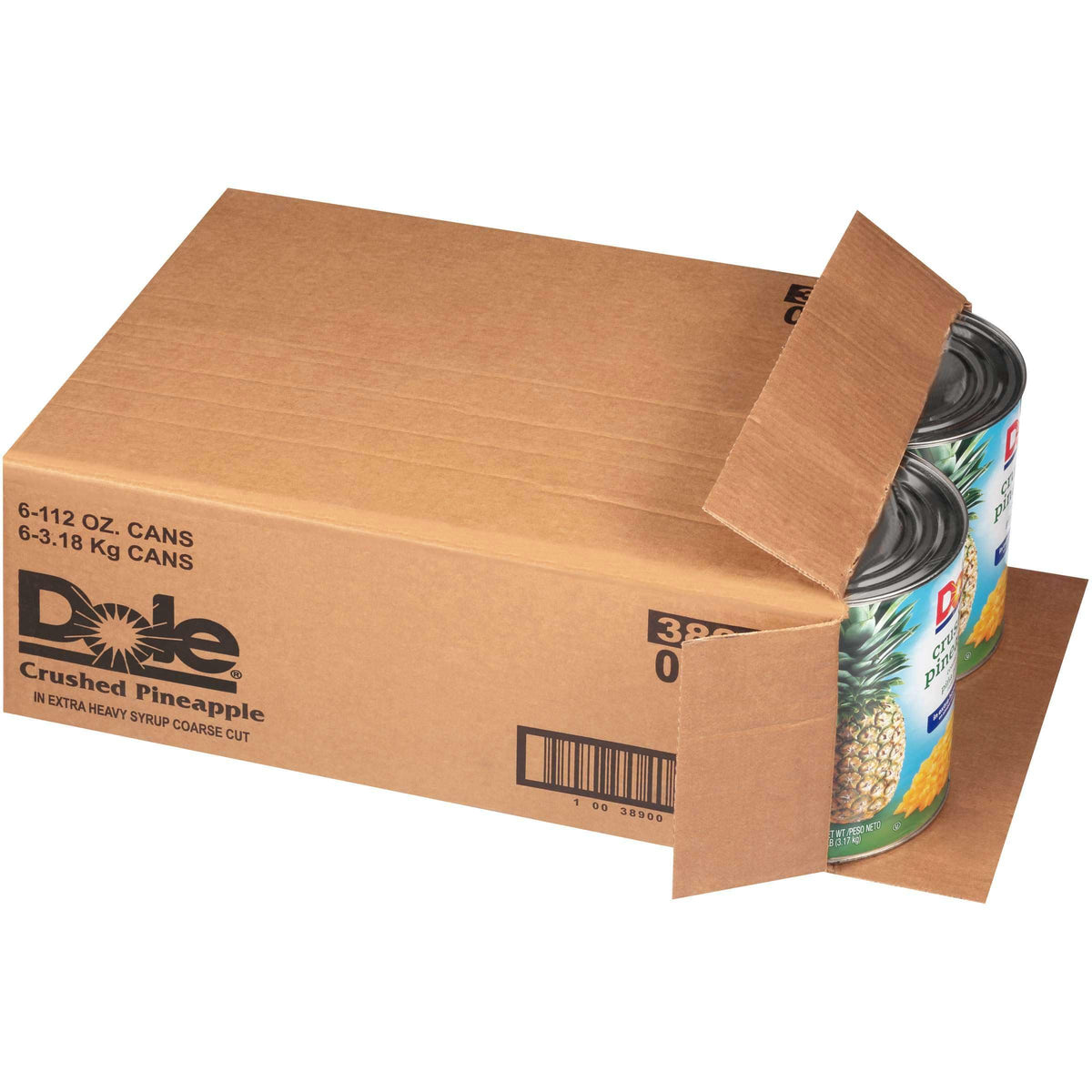 Pineapple Crushed In Extra Heavy Syrup by Dole – Pack of 6