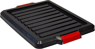 Quantum Storage LID1915BK Black Plastic Storage Container Bin Lid (Pack of 6)
