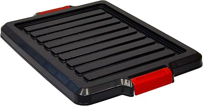 Quantum Storage LID1915BK Black Plastic Storage Container Bin Lid (Pack of 6)