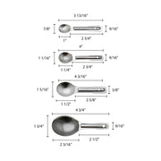 Stainless Steel Measuring Spoon Set by Thunder Group – 1 - Pack, Stainless Steel, Silver, Model SLMC2415