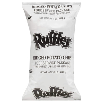 Ruffles Ridged Potato Chips by Frito Lay – Pack of 8