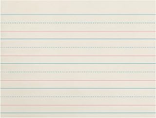 Pacon PACZP2610 Zaner-Bloser Dotted Midline Newsprint Paper, 10.5" x 8", White, 500 Sheets