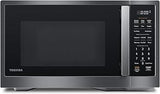 TOSHIBA Countertop Microwave Oven with Smart Sensor, 1.2 Cu.Ft, 1000W | 13 Auto Menus, Mute Function, 12.4" Turntable, for Dorm & Apartment, Black Stainless Steel