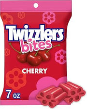 Twizzlers Bites Cherry Flavored Licorice Style, Chewy Candy Bags, 7 oz (12 Count)