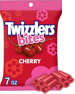 Twizzlers Bites Cherry Flavored Licorice Style, Chewy Candy Bags, 7 oz (12 Count)