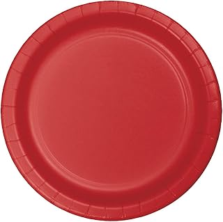 Creative Converting 75-Count Value Pack Paper Dessert Plates, Classic Red -