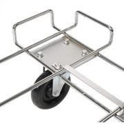 Wire Rack Dolly Base With 5" Poly Swivel Casters by Global Industrial – 20"L x 48"W x 5.12"H, Alloy Steel, Chrome, Model 38148-00