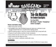 Mr. Heater Base Camp Pro Series Tie-On Mantle for Indoor Propane Gaslights, Small