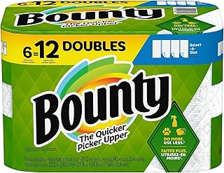 Bounty 1939879 Select-A-Size Kitchen Rolls Paper Towels 2-Ply 110 Sheets/Roll (74801/95054)