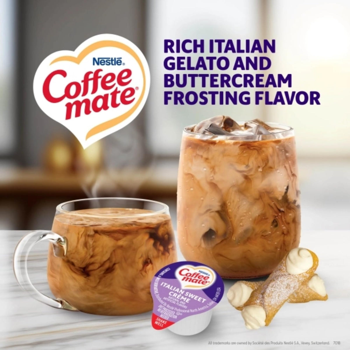 6 Flavor Liquid Creamer Singles by Coffee Mate – 0.38 Fl Oz (Pack of 180), Pack of 180, Model COFEEMATE-6FLAVORS-180-SO