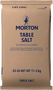 Morton Table Salt, Iodized, 25 Pound