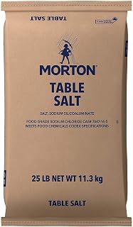 Morton Table Salt, Iodized, 25 Pound