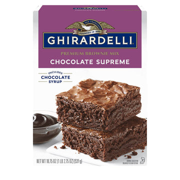 Chocolate Supreme Brownie Mix by Ghirardelli – 17.75 oz, Model DCS-1626B