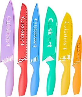 Cuisinart 12-Piece Printed Color Knife Set with Blade Guards, Multicolored