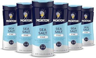 Morton Sea Salt, Fine, 17.6 Ounce (Pack of 6)