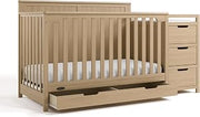 Graco Hadley 5-in-1 Convertible Crib & Changer, Driftwood