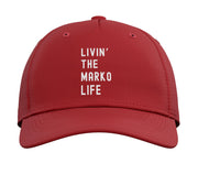 Marko Living The Marko Life Name Adjustable Printed Baseball Hat by Marko Living The Marko Life Birthday Funny – Cotton, Red