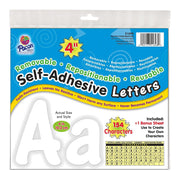 Reusable Self-Adhesive Vinyl Letters & Numbers Cheery Font 4" White by Pacon – 4-Inch, Plastic Articles, White, Model P0051698
