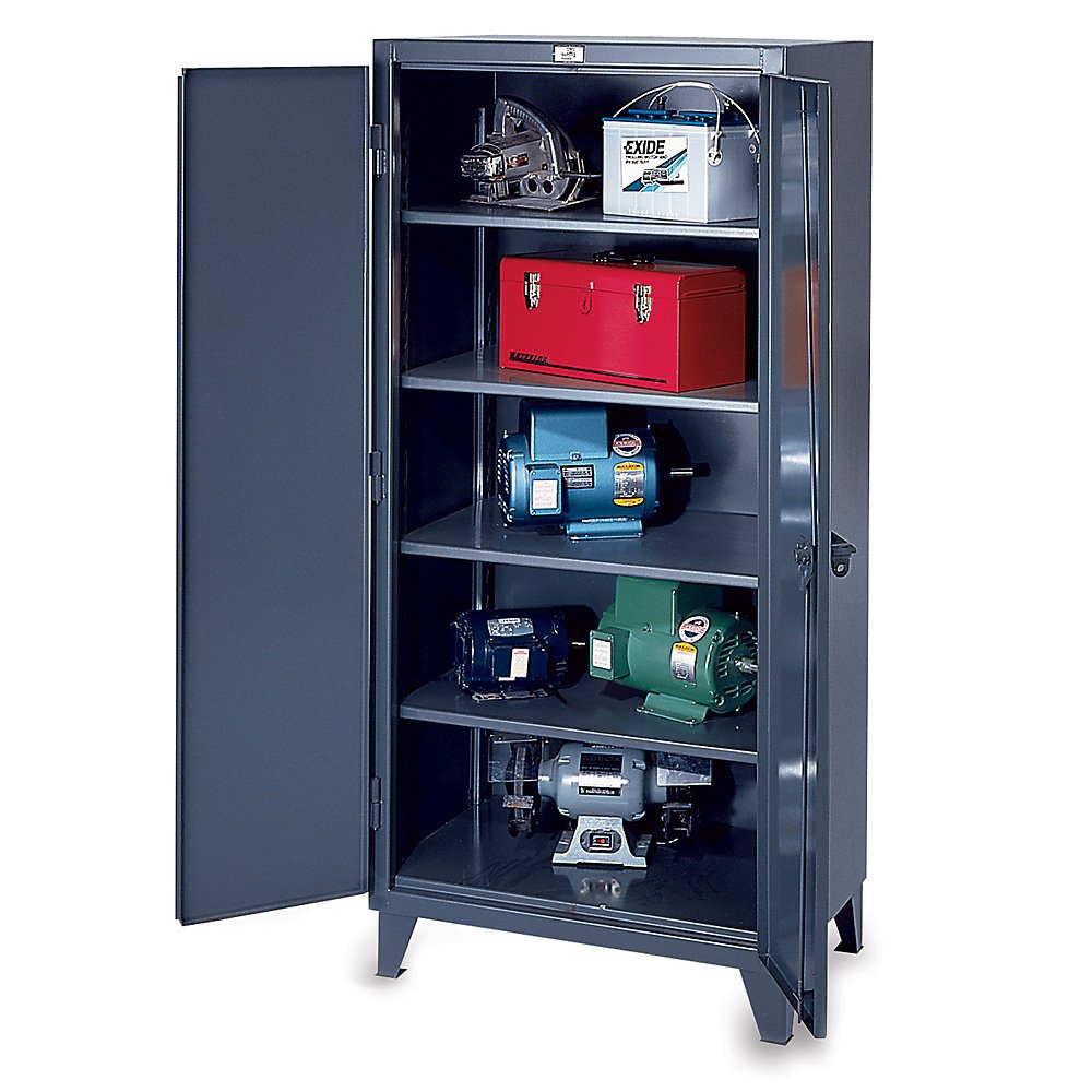 Ultra-Capacity Lifetime Cabinet - 36X24x78 - Steel - Dark Gray - Dark Gray by Strong Hold – Alloy Steel, Dark Gray, Model 36-244 #10 DK.GRY