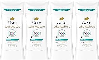 Dove Advanced Care Antiperspirant Deodorant Stick Sheer Cool for Soft, Resilient Skin Sweat & Odor Protection, 2.6 oz (Pack Of 4)