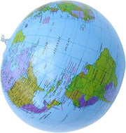 Inflatable 16 Inches PVC Balloon Toy Geography Easy to Read Globe