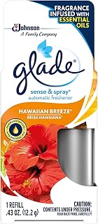 Glade Sense and Spray Twin Pack Hawaiian Breeze Automatic Freshener Refill, 0.86 Ounce - 6 - Pack or 0.43 Ounce - 12 pack